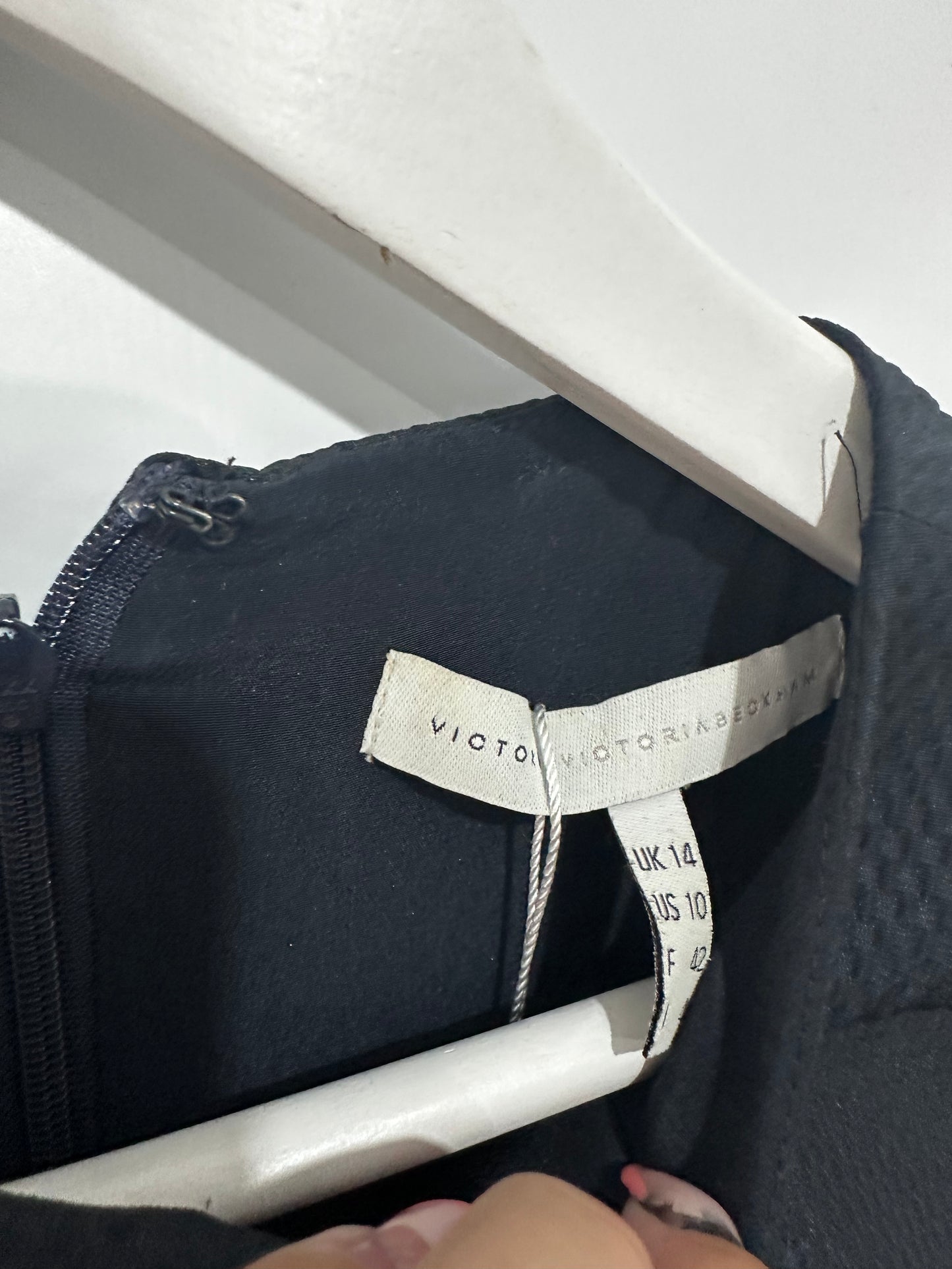 Navy Victoria Beckham Dress, Size 14