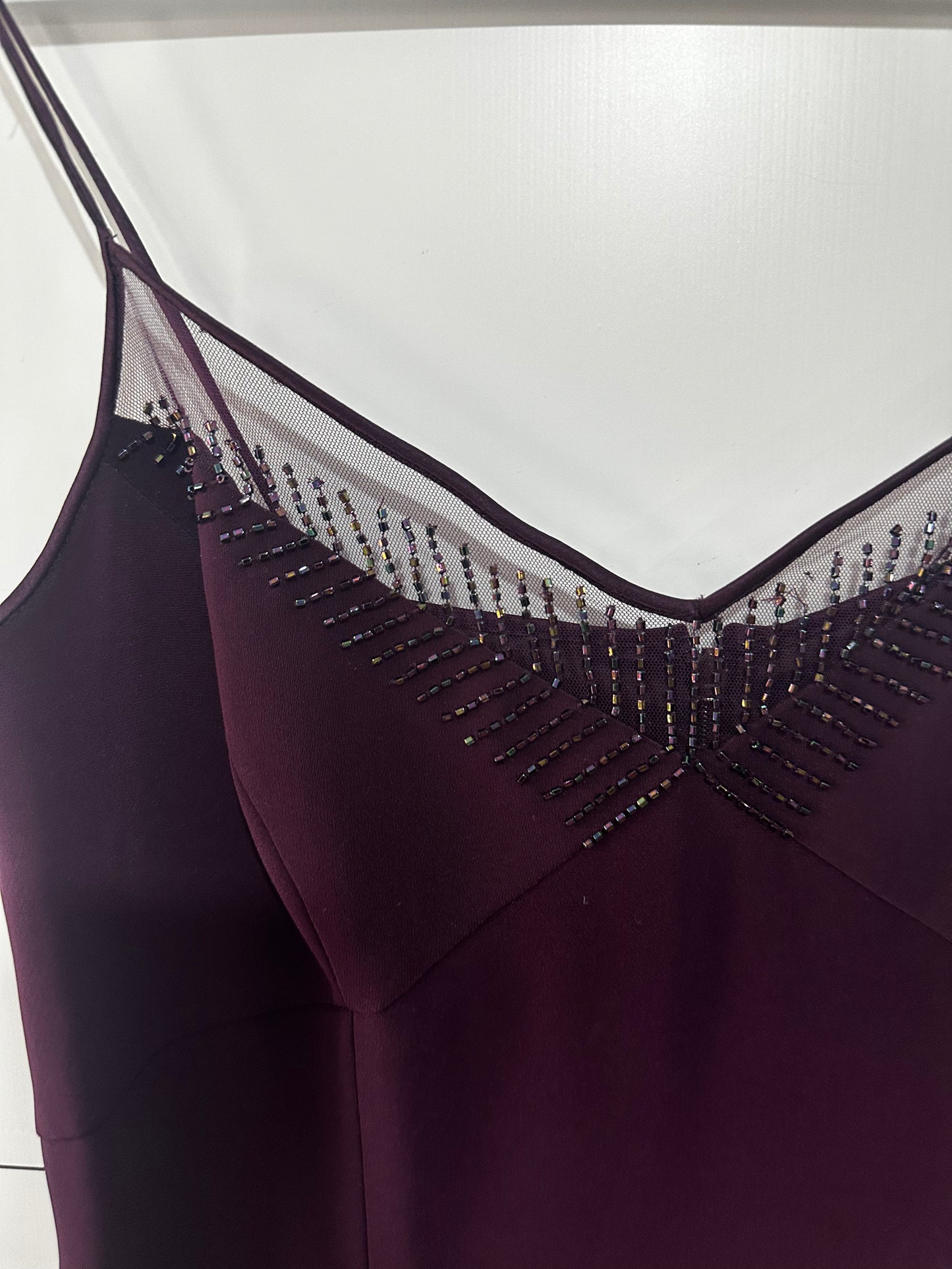 Dark Purple Niteline Ballgown Evening Dress, Size UK 10
