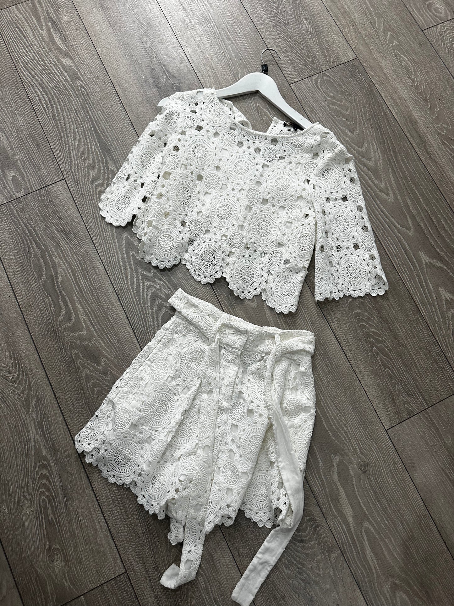 White Maje Short Set, Size S (Maje 1)
