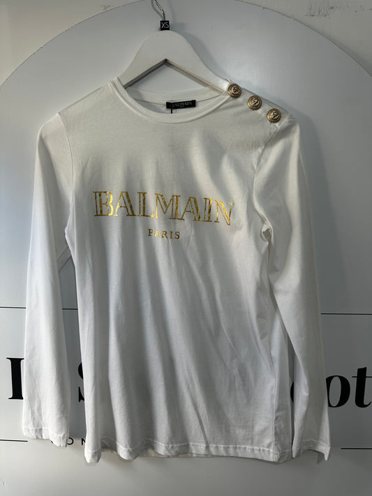 White Balmain Shirt, Size xs