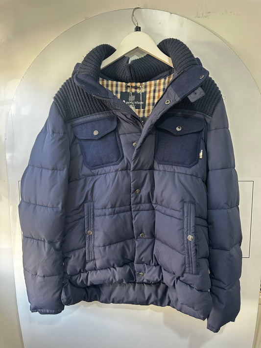 Navy Aquascutum Men’s Coat, Size L
