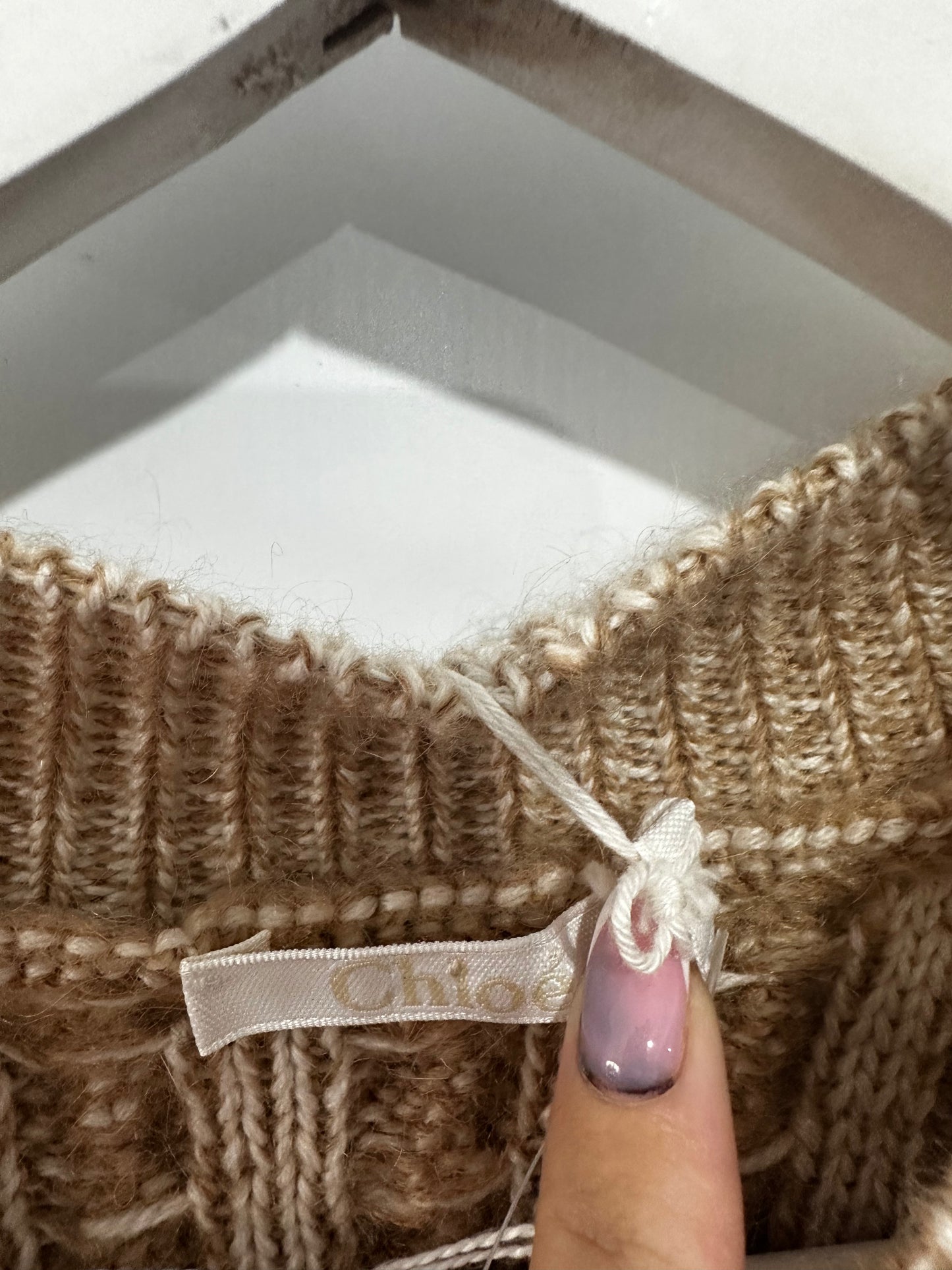 BNWT Beige Chloé Wool Jumper, Size M