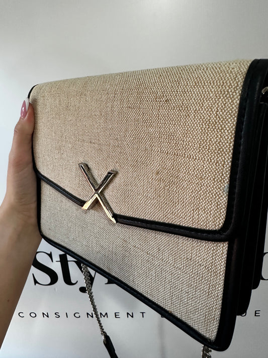 Beige & Black Each X Other Crossbody Bag