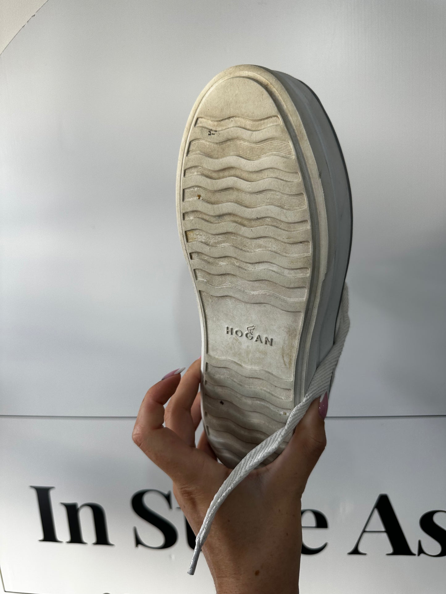 White Hogan Platform Trainers, 4