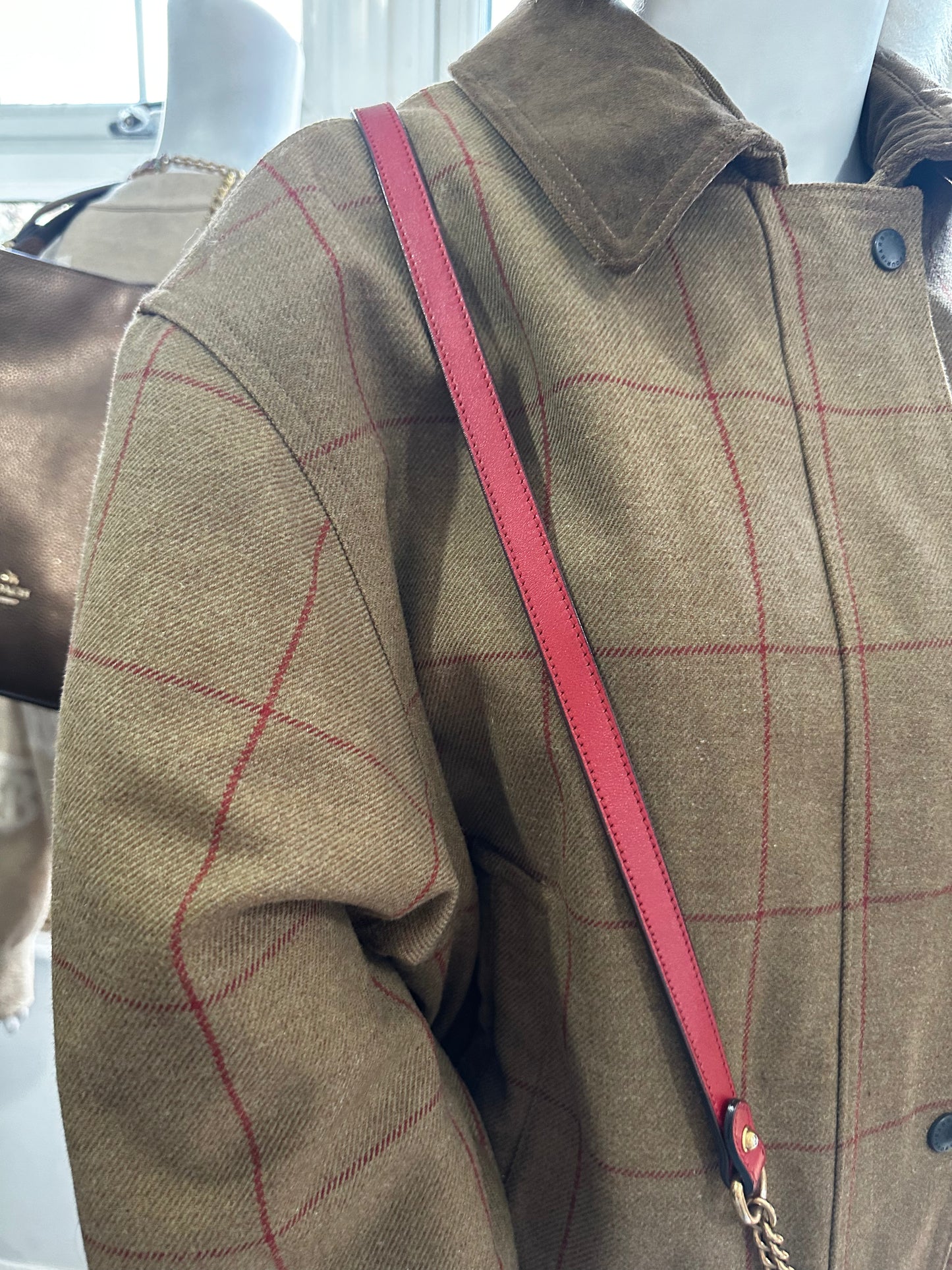 Brown Barbour Tweed Jacket, Size 16
