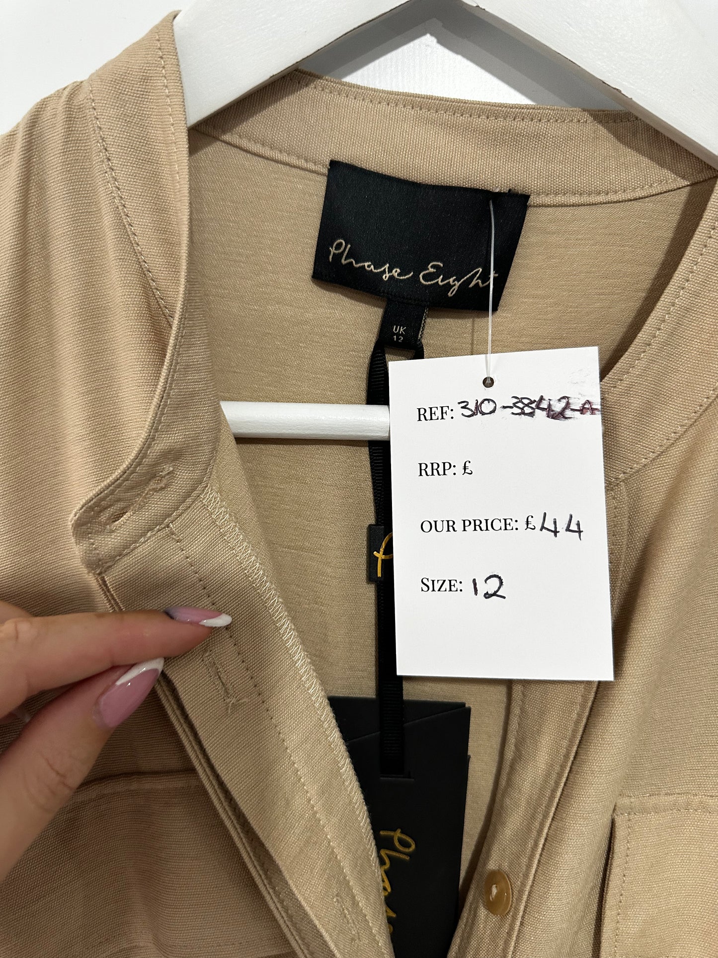 Nude Beige Phase Eight BNWT Jumpsuit, Size 12