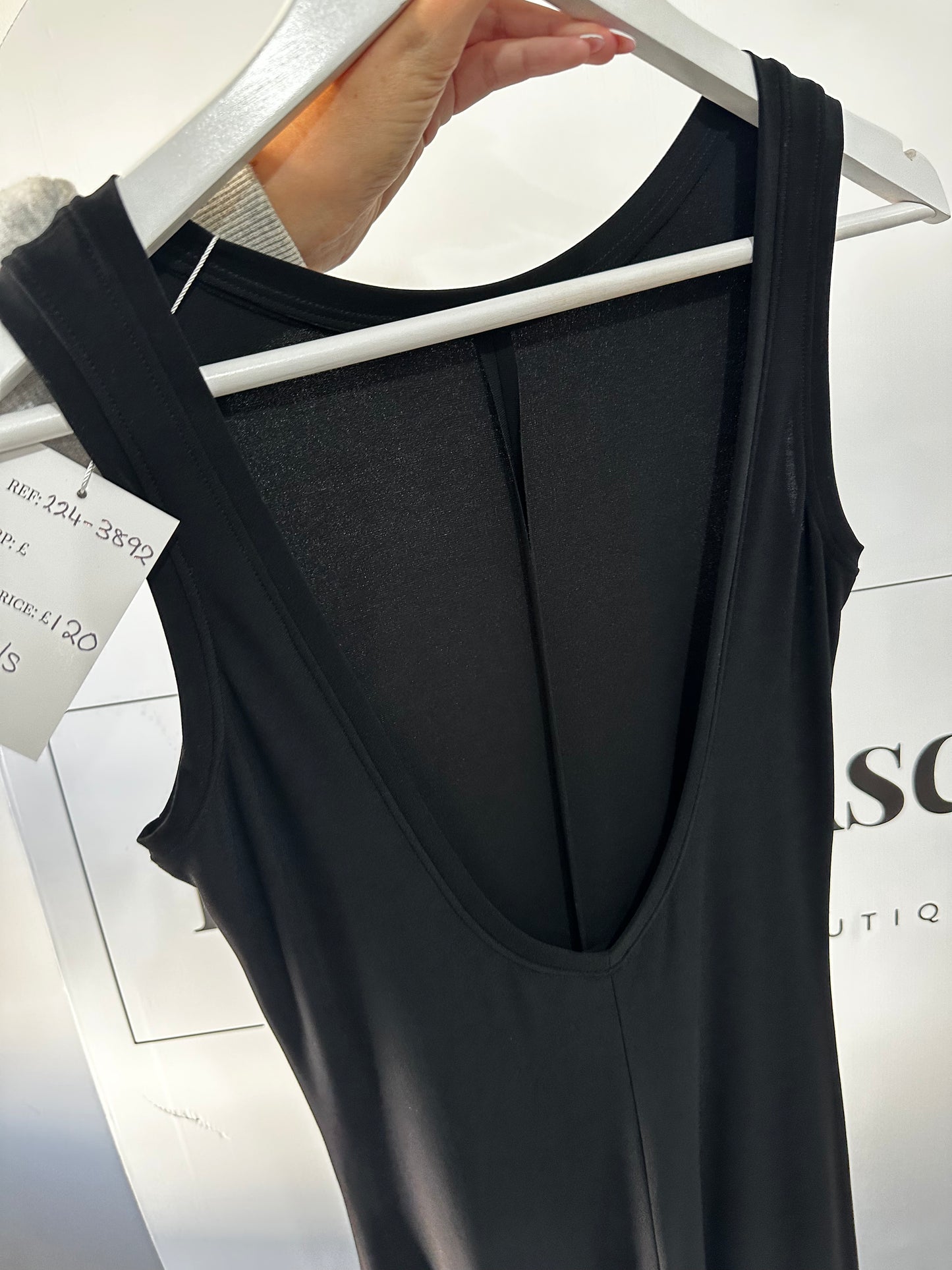 Black Norma Kamali Jumpsuit, Size XS (Fits S)