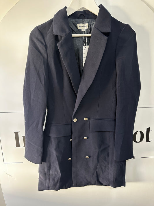Navy Superdown Dress, Size XS