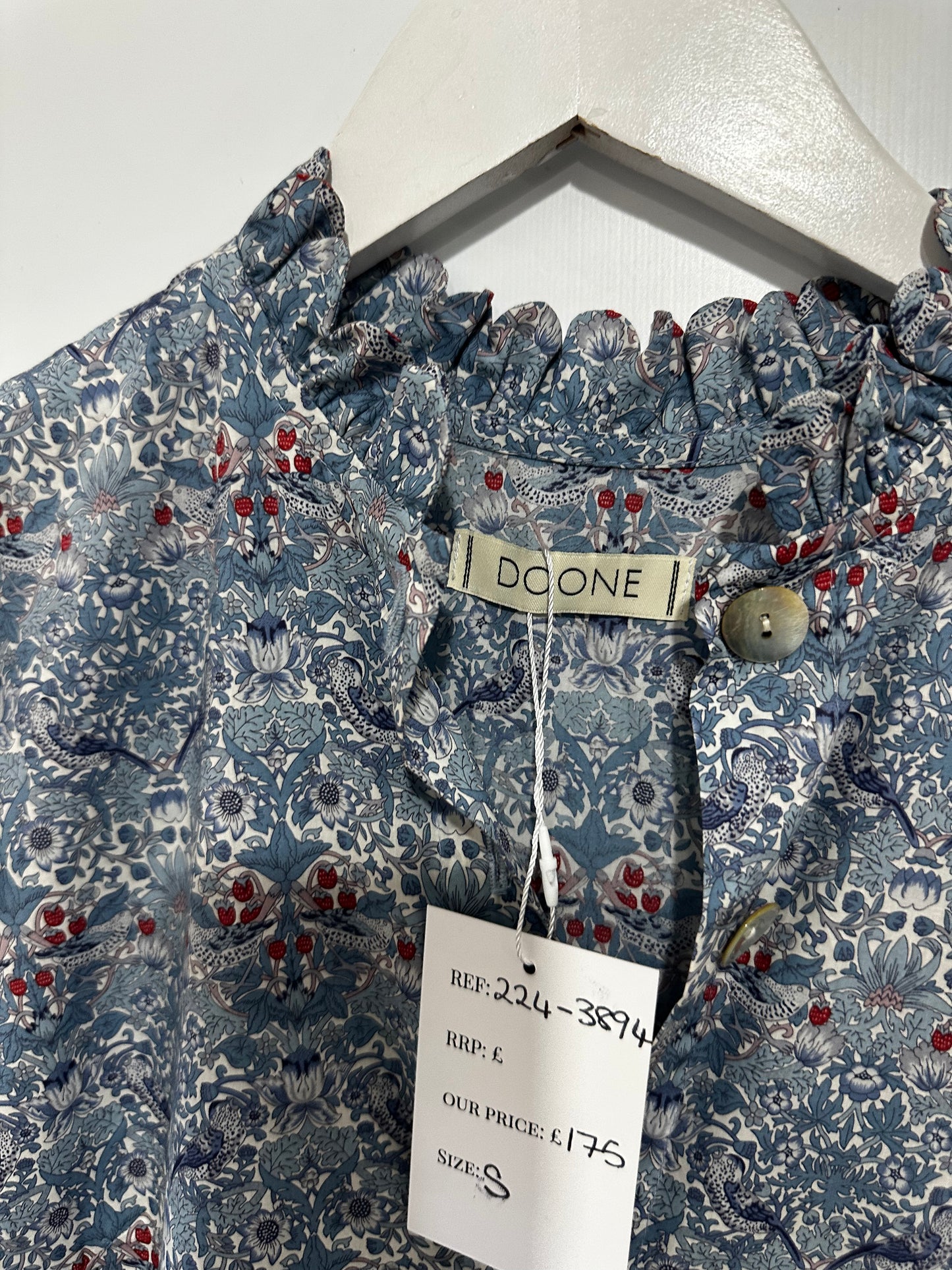 Blue Floral Doone Dress, Size S