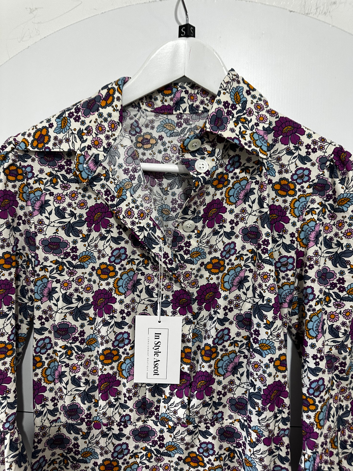 Purple Floral Doone Dress, Size S