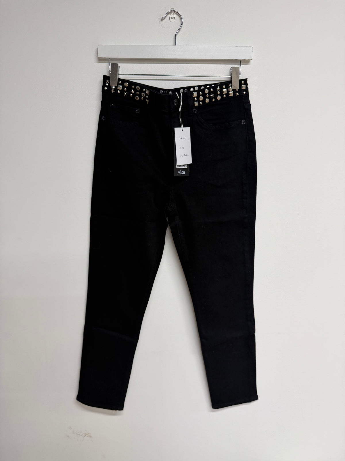 BNWT The Kooples Studded Jeans Size UK 8 Black