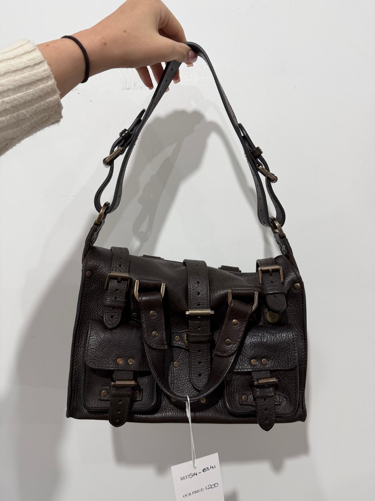 Chocolate Brown Mulberry Mini Roxanne, Vintage