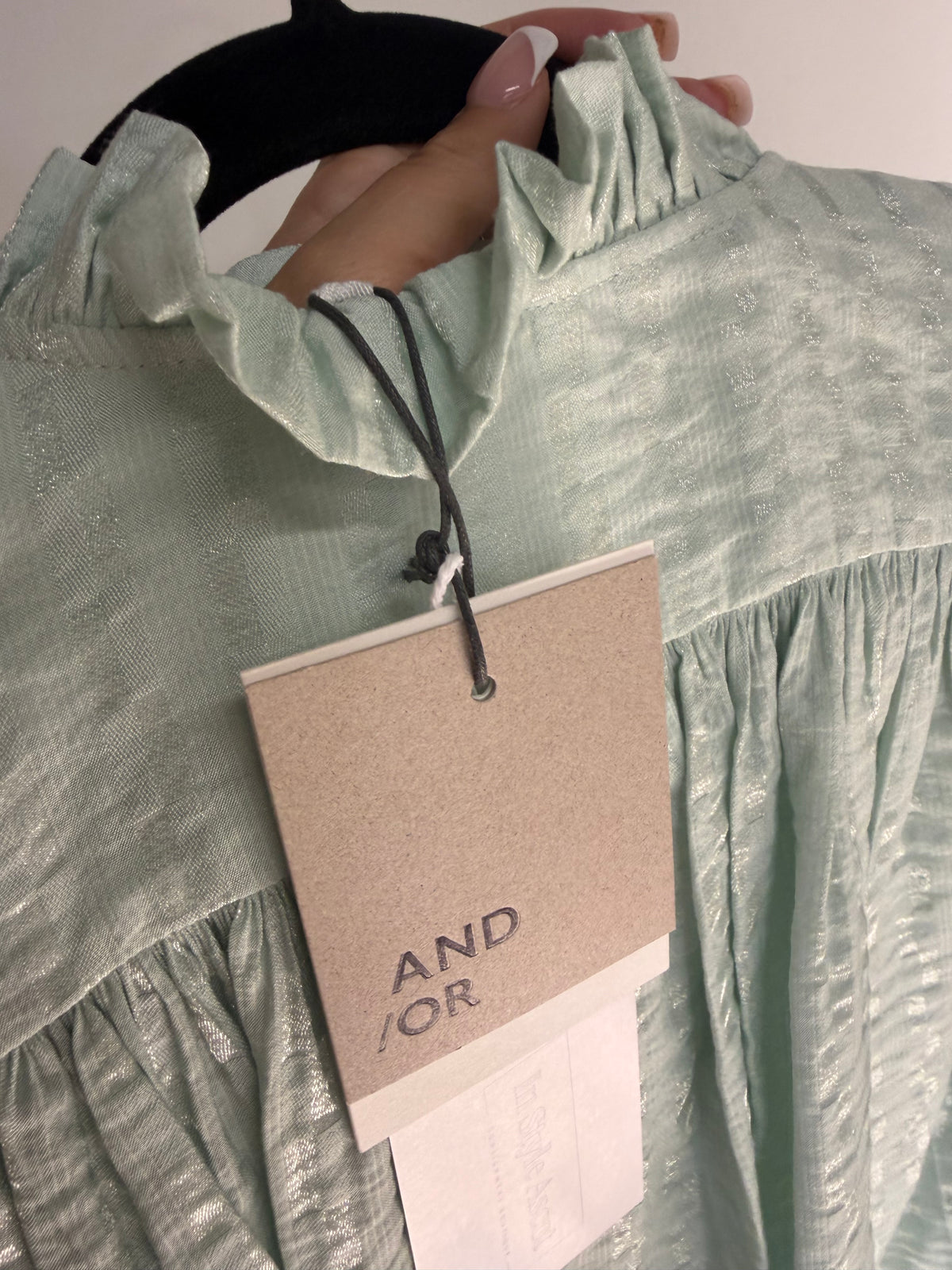 Preloved And/Or Blouse Size 8 fits oversized Mint, BNWT