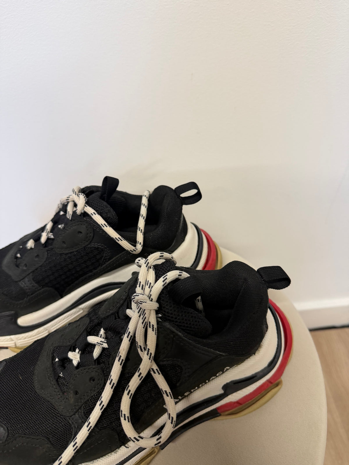 Preloved Balenciaga Trainers Size 36 - UK 3 Black and White