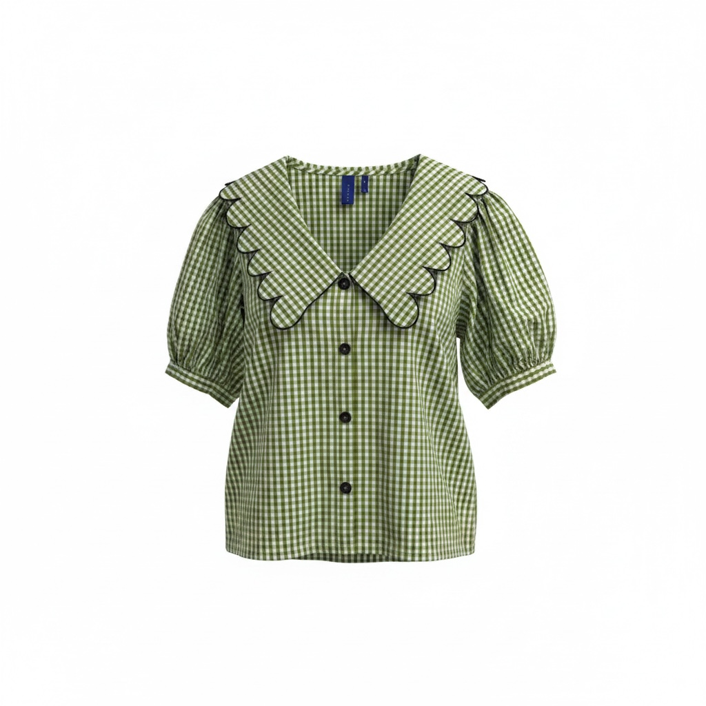 Preloved Green and White Resume Top, 38