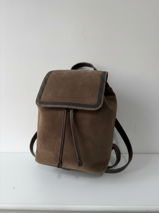 Preloved Brand New Brunello Cucinelli Small Backpack Brown