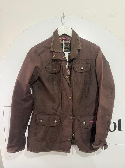 Brown Wax Barbour  Jacket, Size 8
