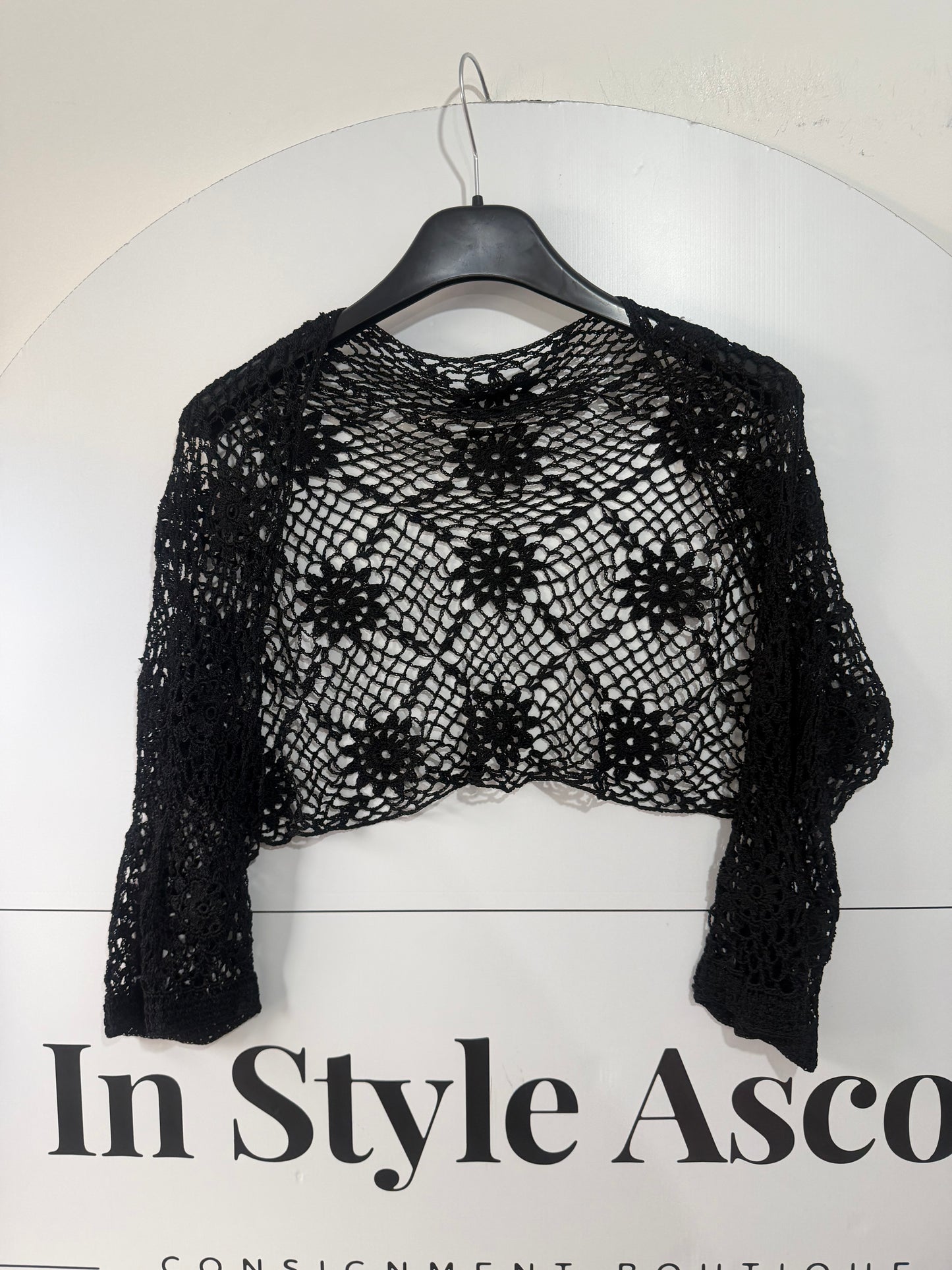 Black No brand mesh Bolero, Small