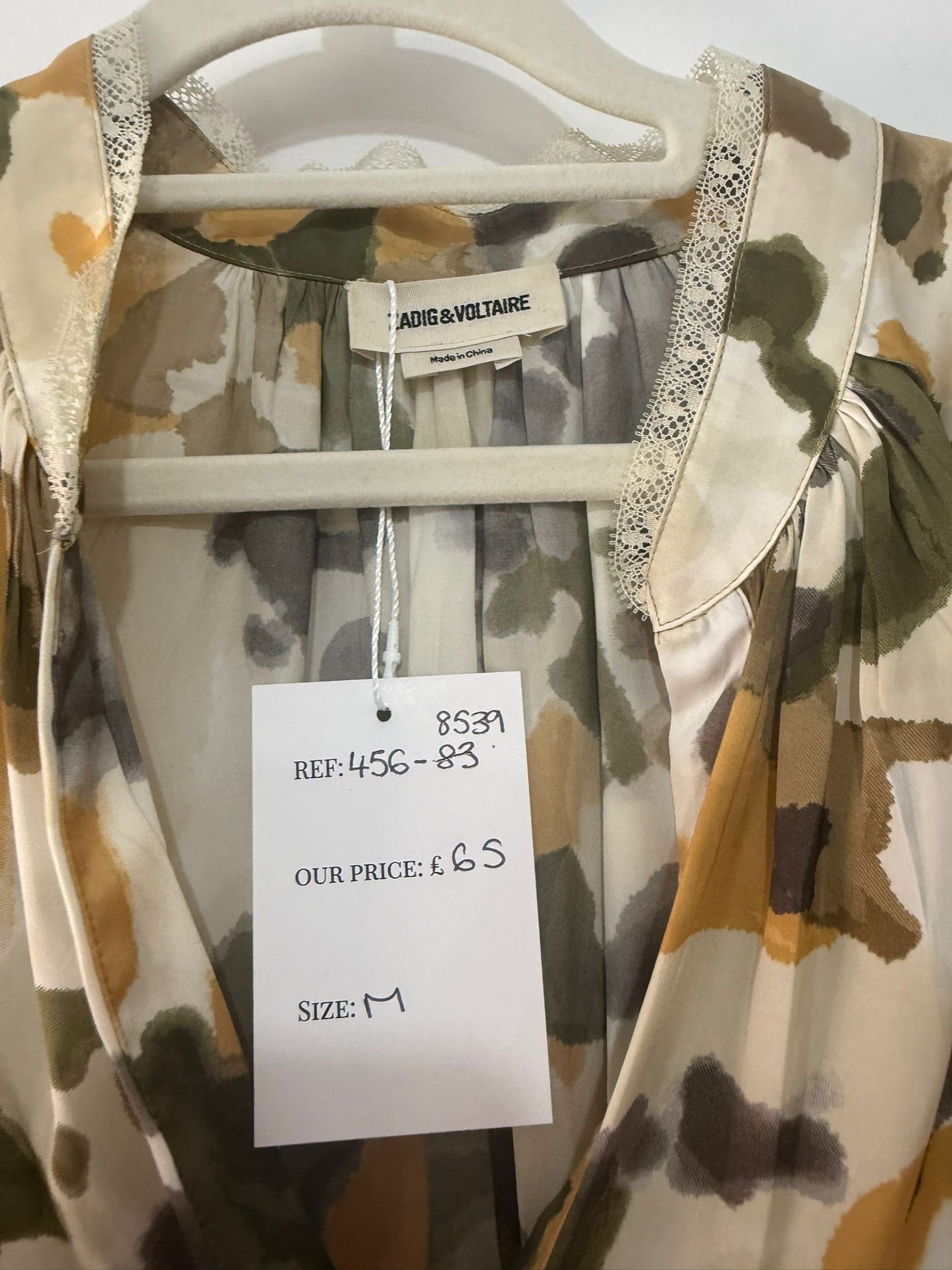 Preloved, Camo Zadig & Voltaire Blouse, Size M