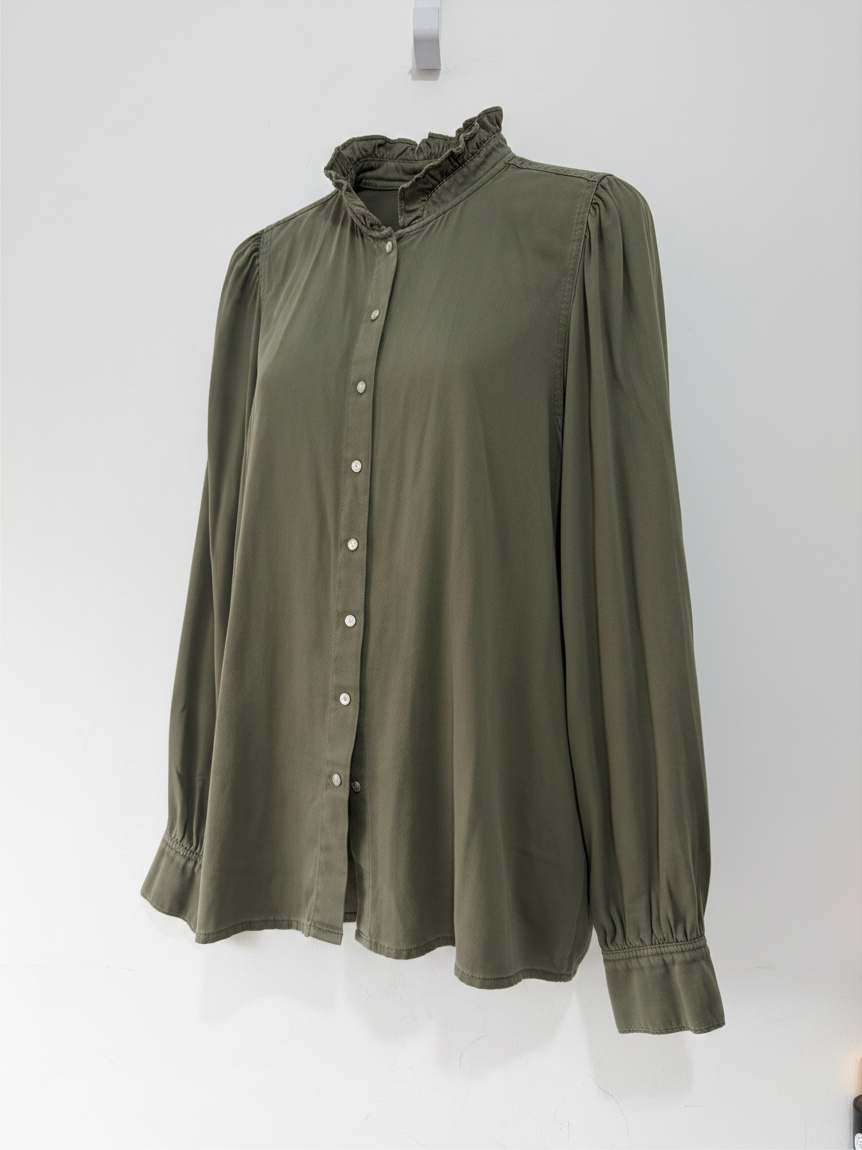 Preloved Ba&sh Blouse Size 2 - UK 10/12 Preloved Green