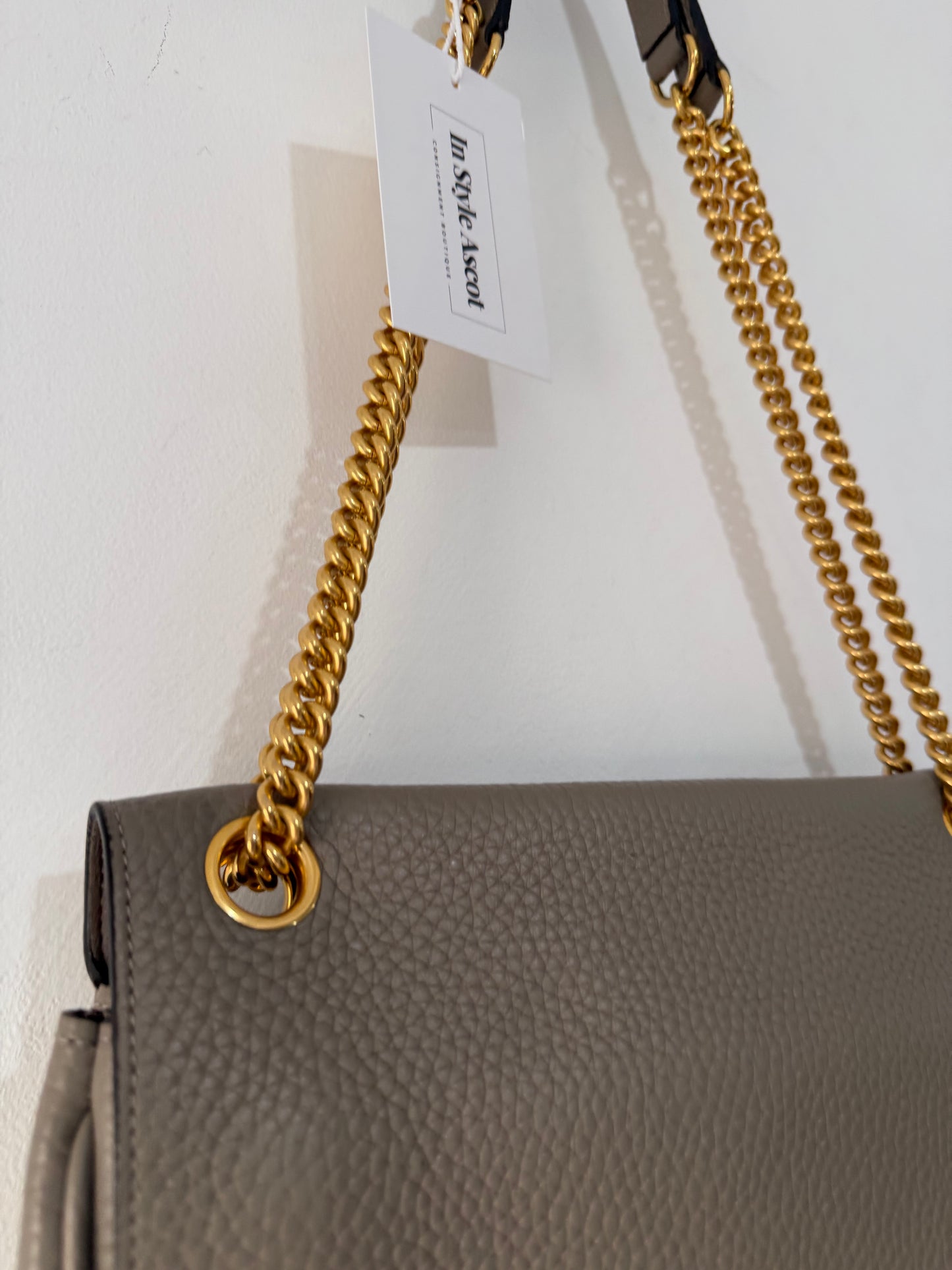 Preloved Mulberry Darley Handbag Grey Pebbled