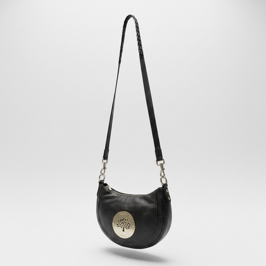 Preowned, Black with Gold Hardware Mulberry Daria Crossbody Bag, Small
