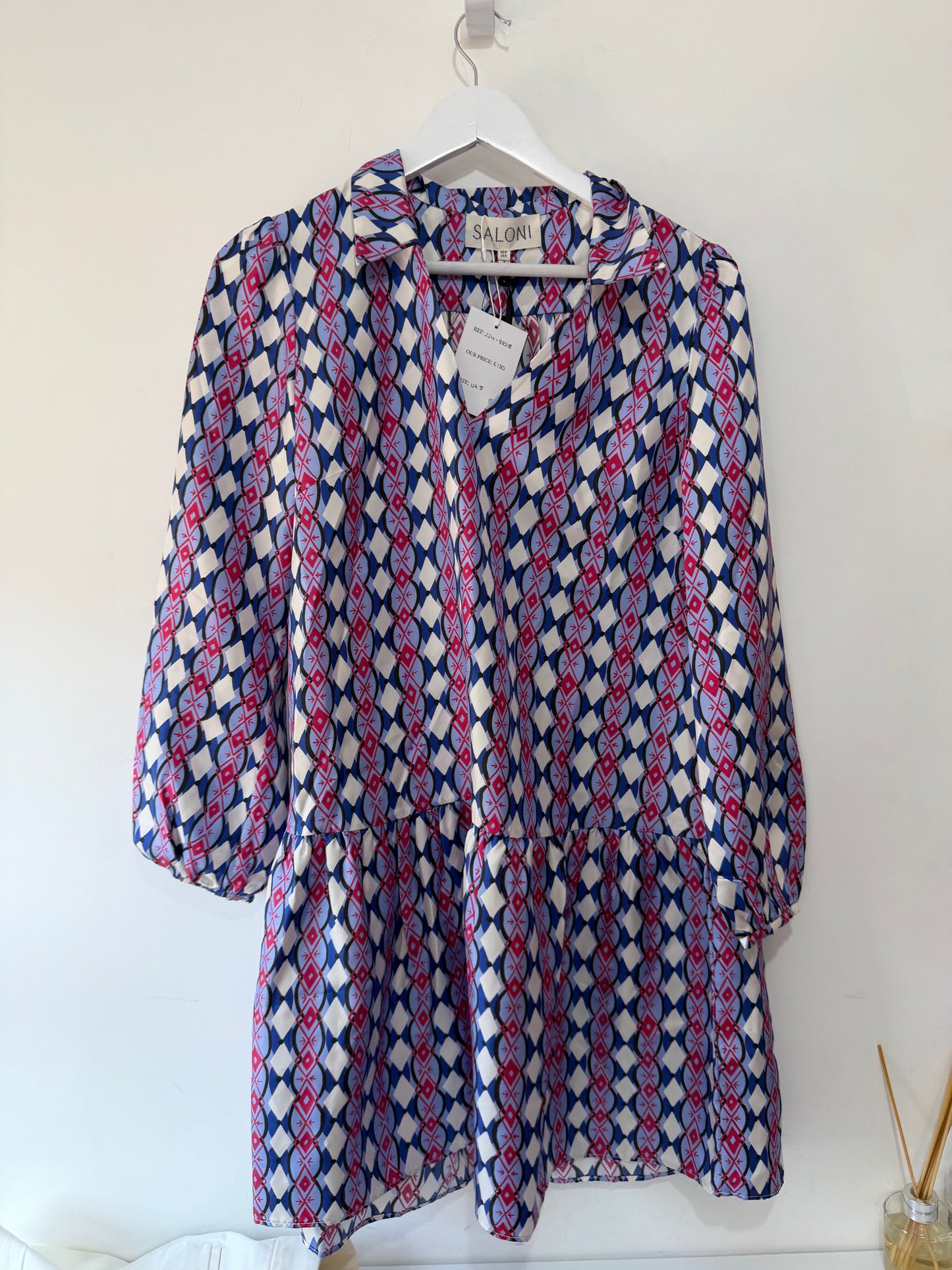 Preloved brand new Multicoloured Saloni Dress, Size 8