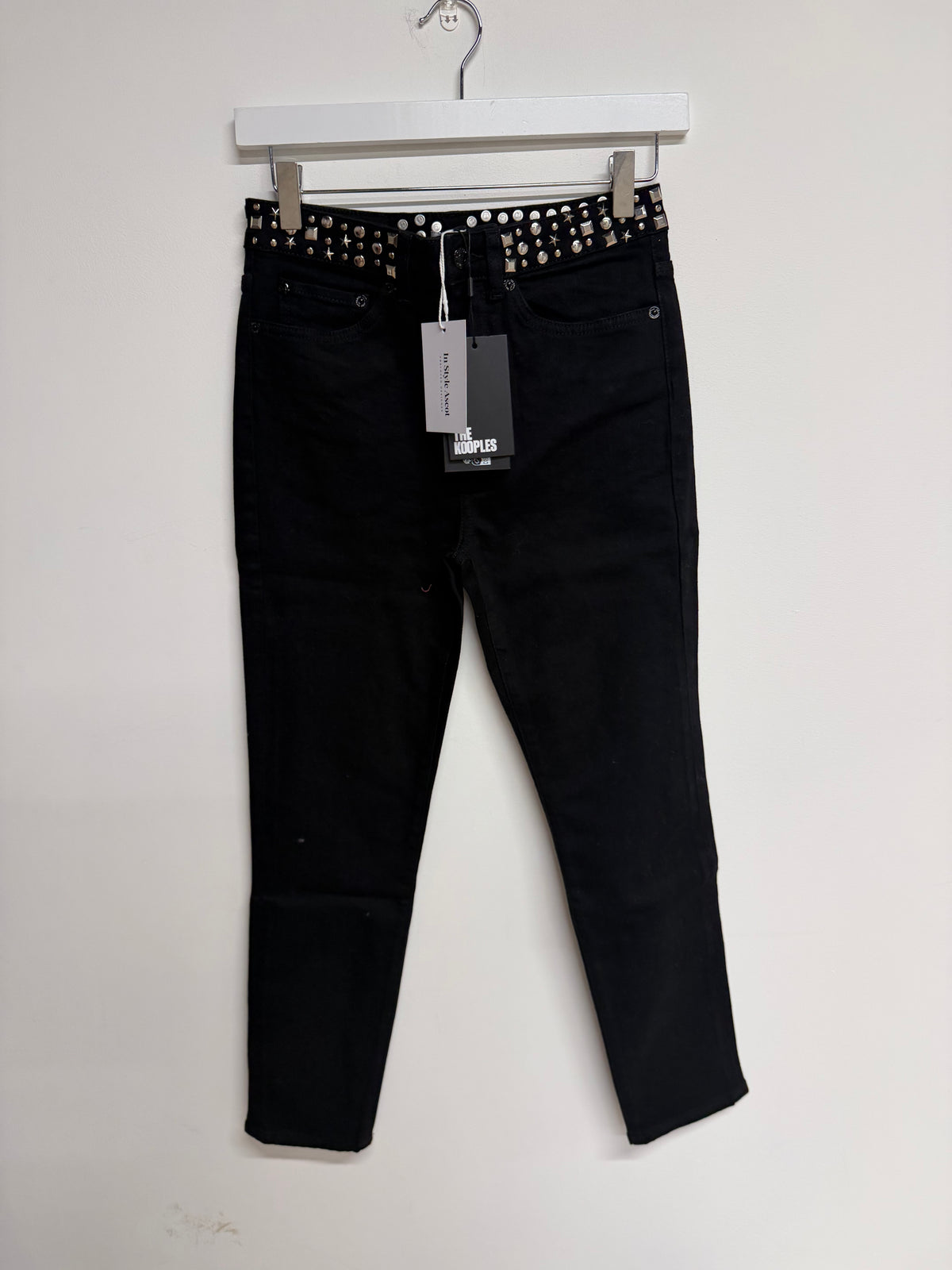 BNWT The Kooples Studded Jeans Size UK 6 Black