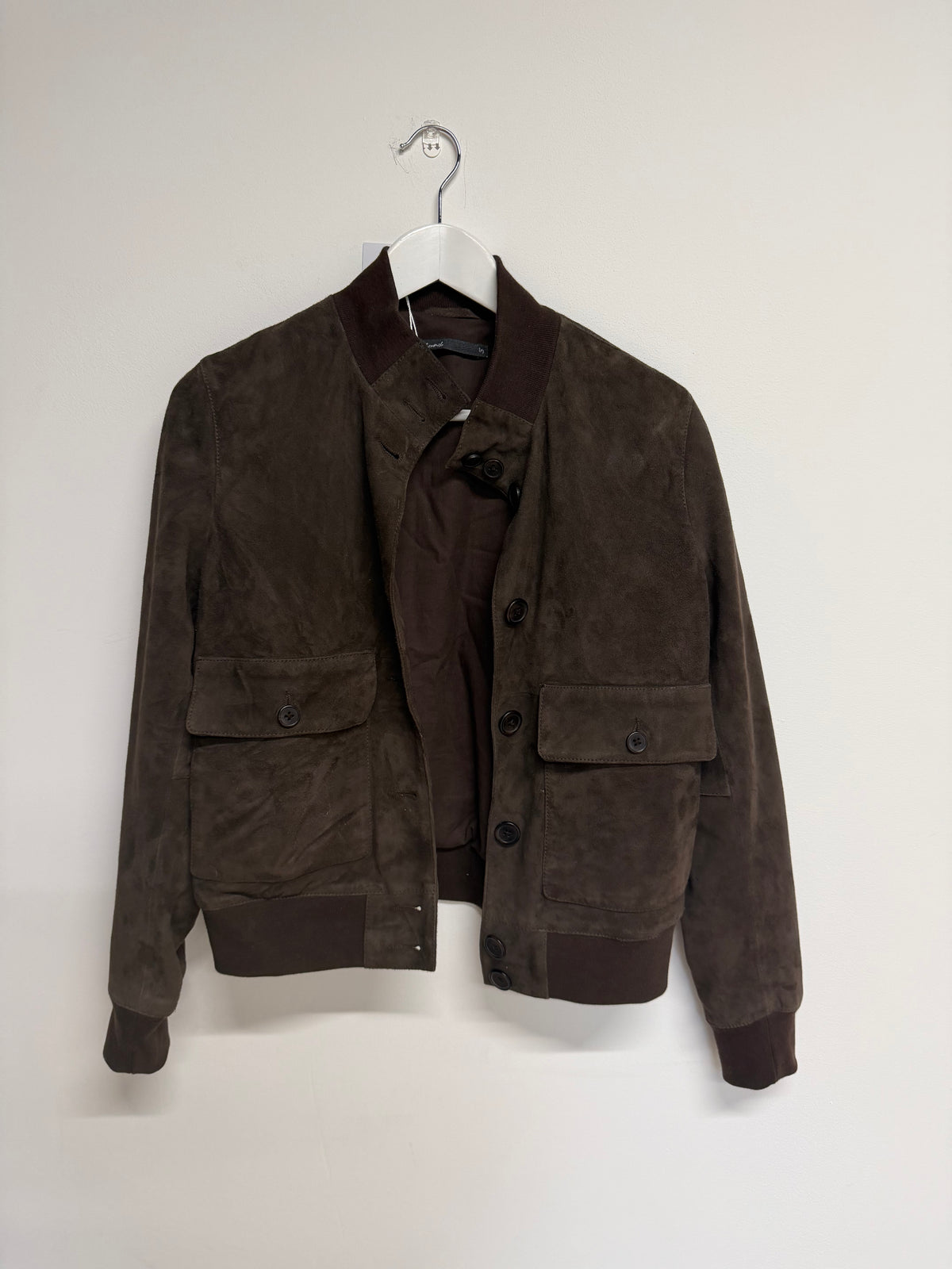 Preloved Reband Suede Jacket Size Small Brown