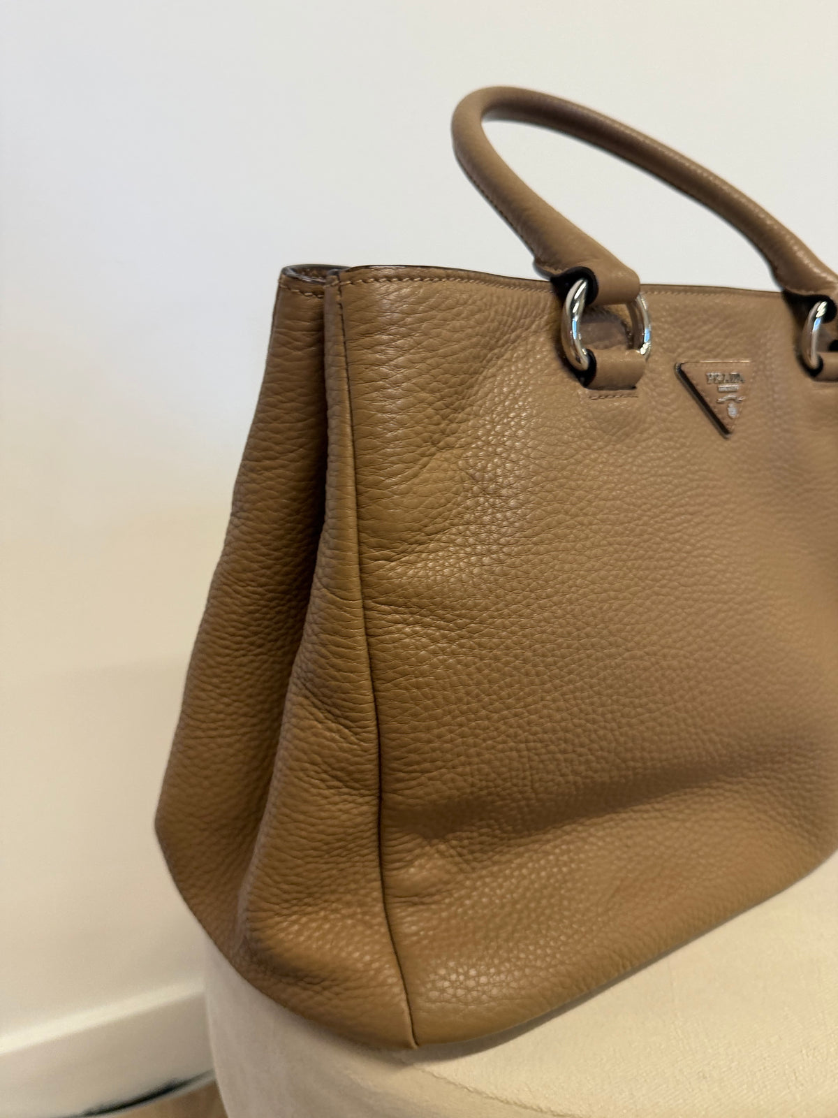 Preloved Prada Handbag Light Brown