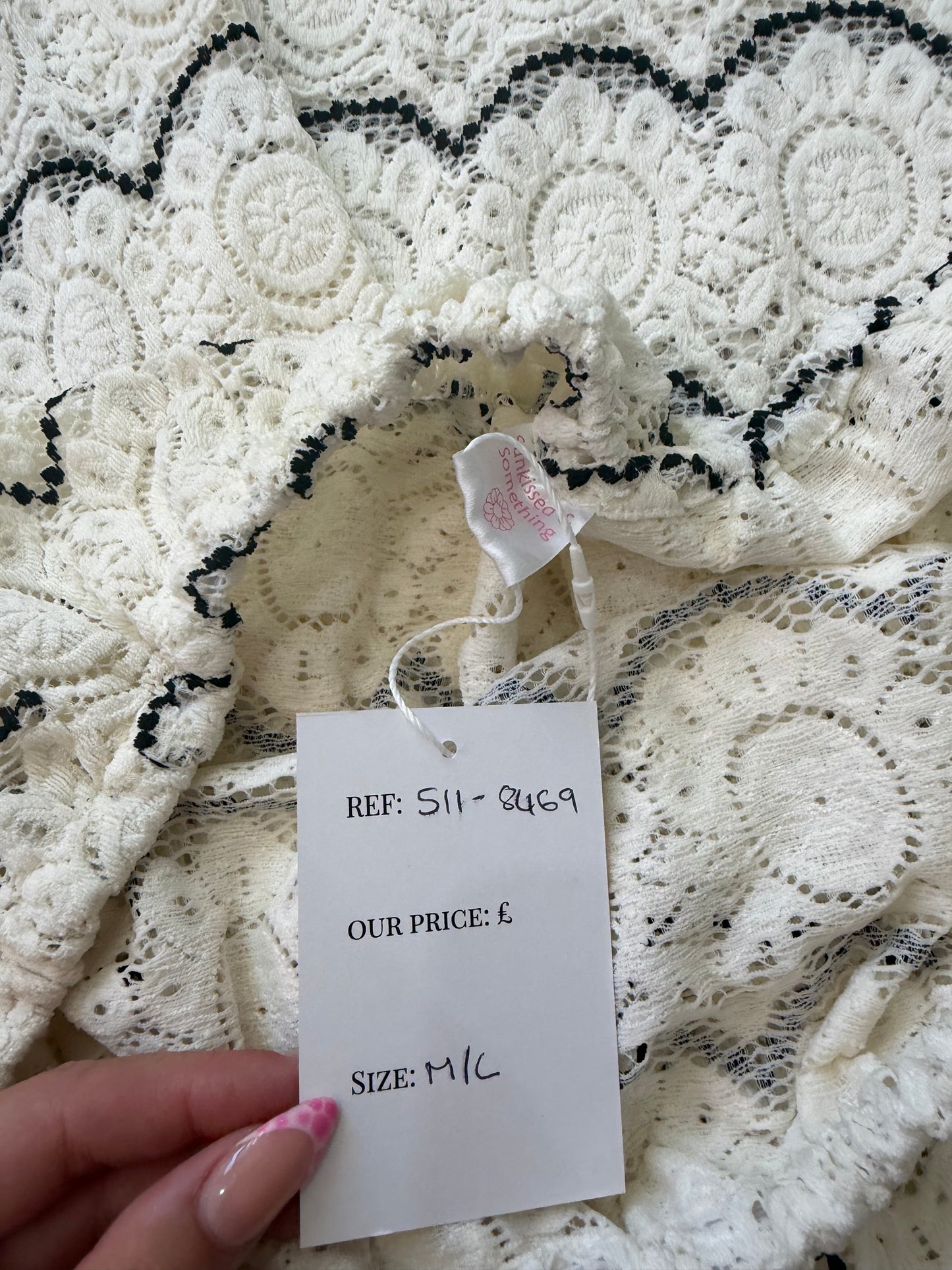 Preloved White Sunkissed & Something Jumpsuit Cover Up, M/L