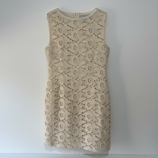 Pre Owned Cream By Malene Birger Dress, Size 8 (fits 10)