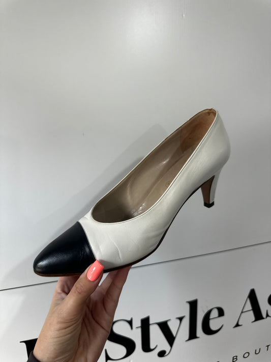 Black & White Chanel Pumps Heels, Fit a Size 4/4.5