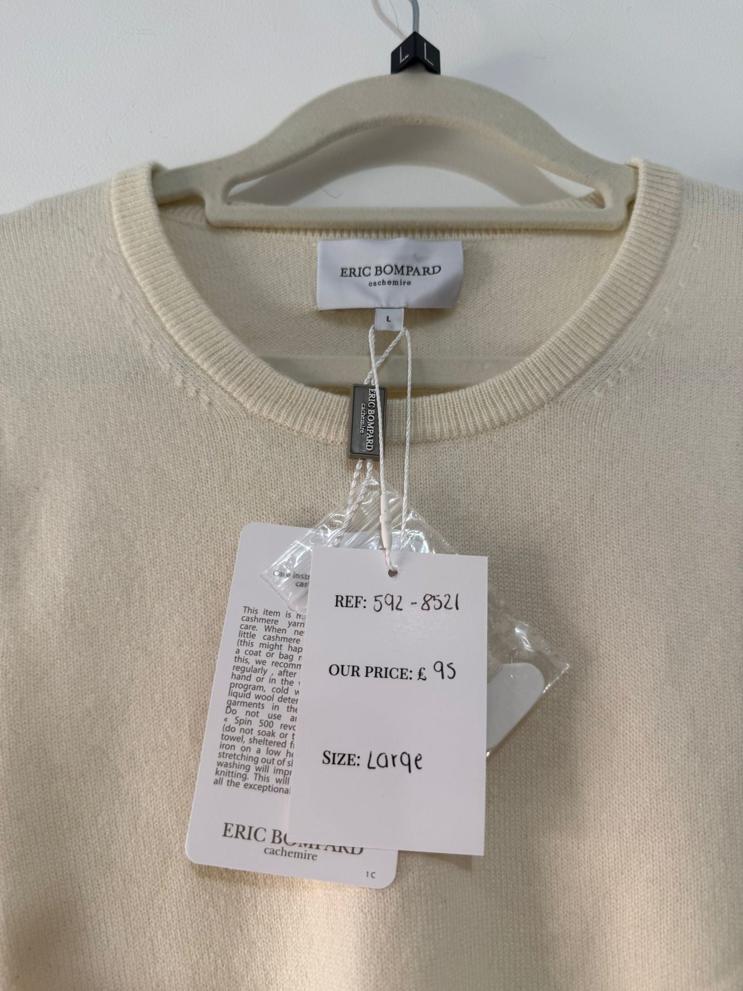 Preloved, Cream  Eric Bompard  Knit Jumper, Large