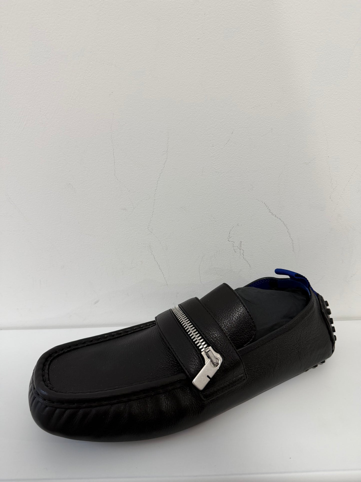 Pre-owned, NEW, Black Burberry Drivers Loafers, Size 44
