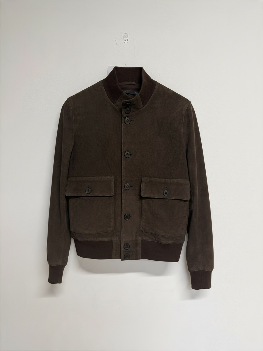 Preloved Reband Suede Jacket Size Small Brown