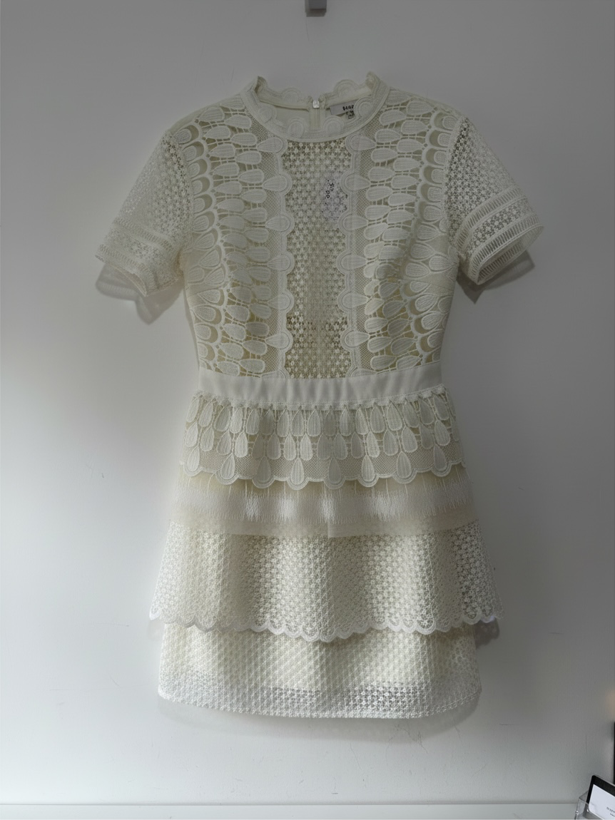 Preloved Self-Portrait Dress Size 12 White
