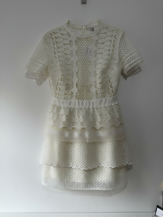 Preloved Self-Portrait Dress Size 12 White