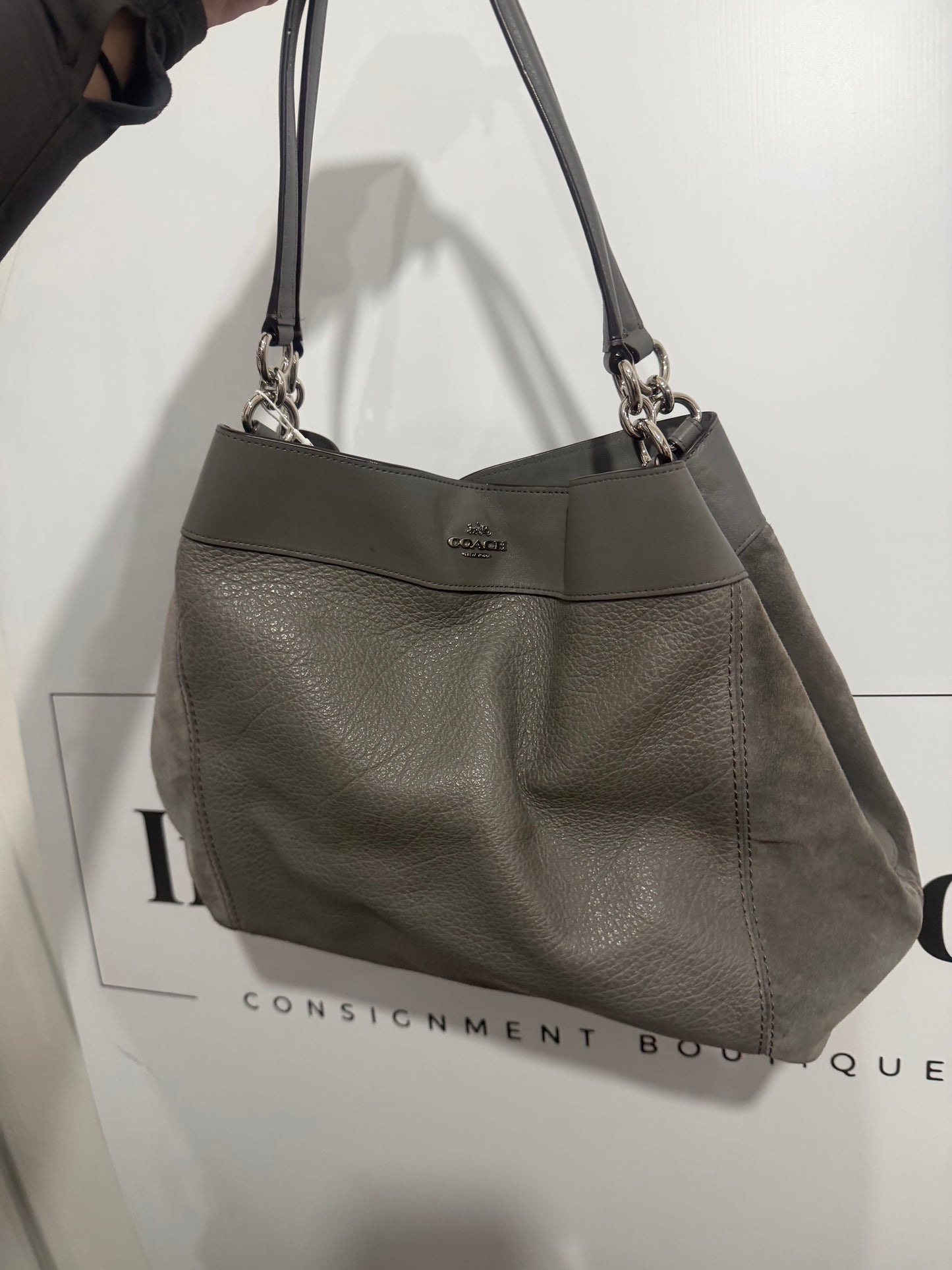 Grey Coach Handbag