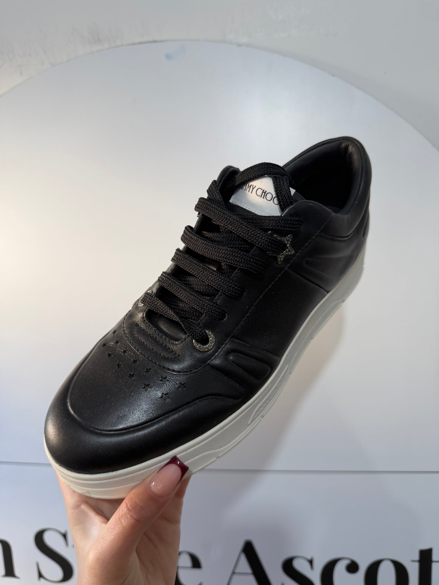 Black & White Jimmy Choo Trainers, Euro 40 UK 7