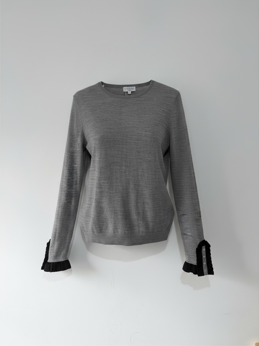 Preloved Claudie Pierlot Jumper Size 2 UK 10 Grey