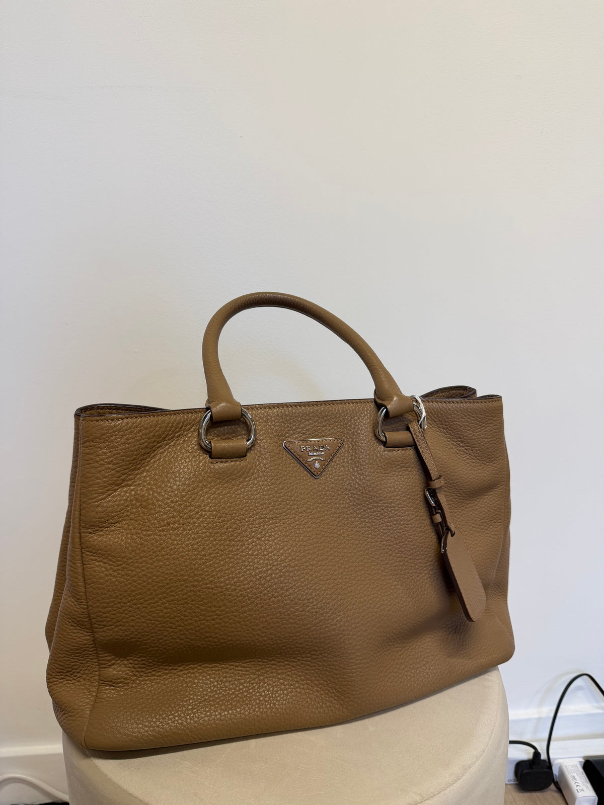Preloved Prada Handbag Light Brown