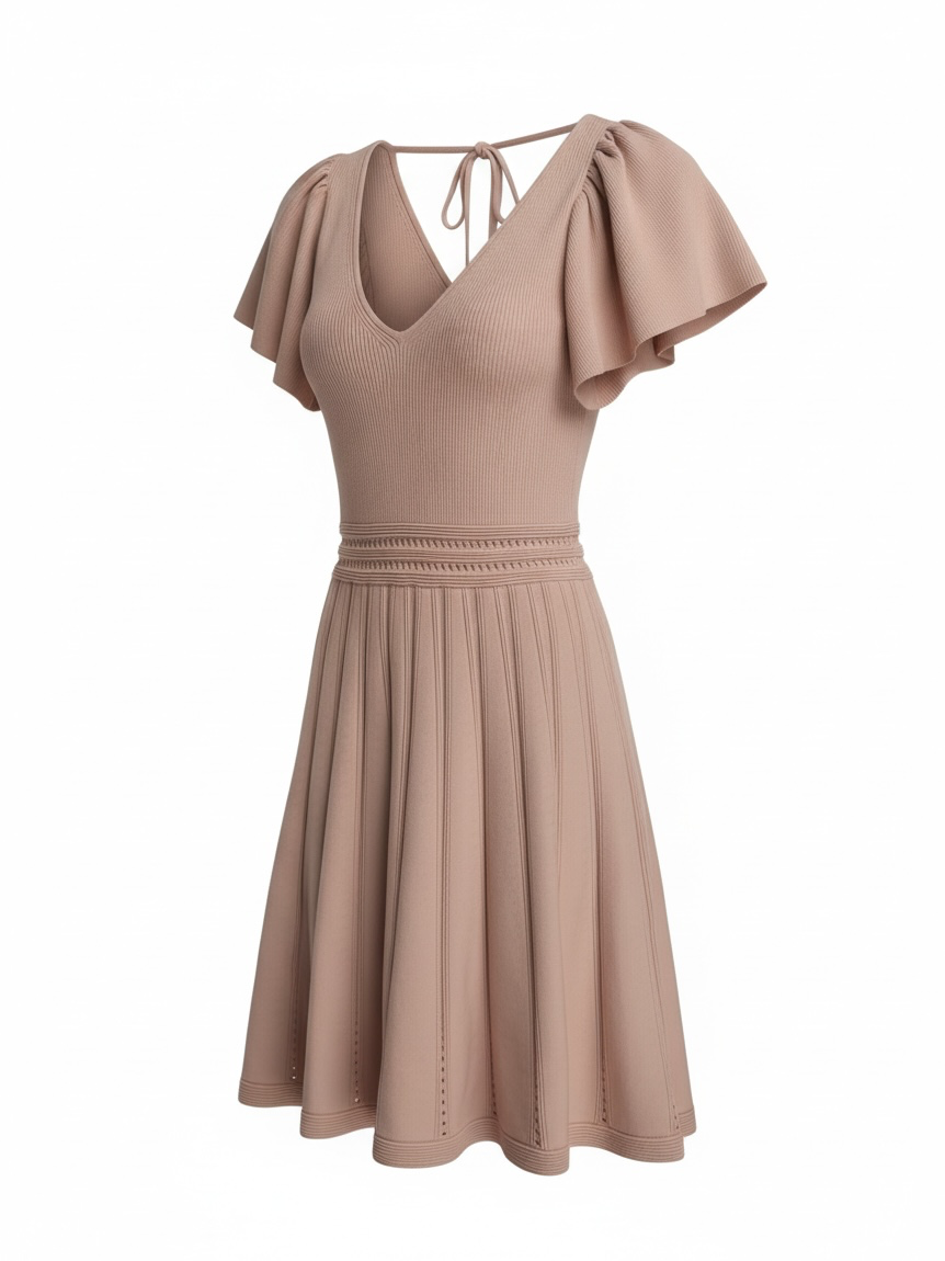 Preloved Sandro Dress Size 10 Baby Pink