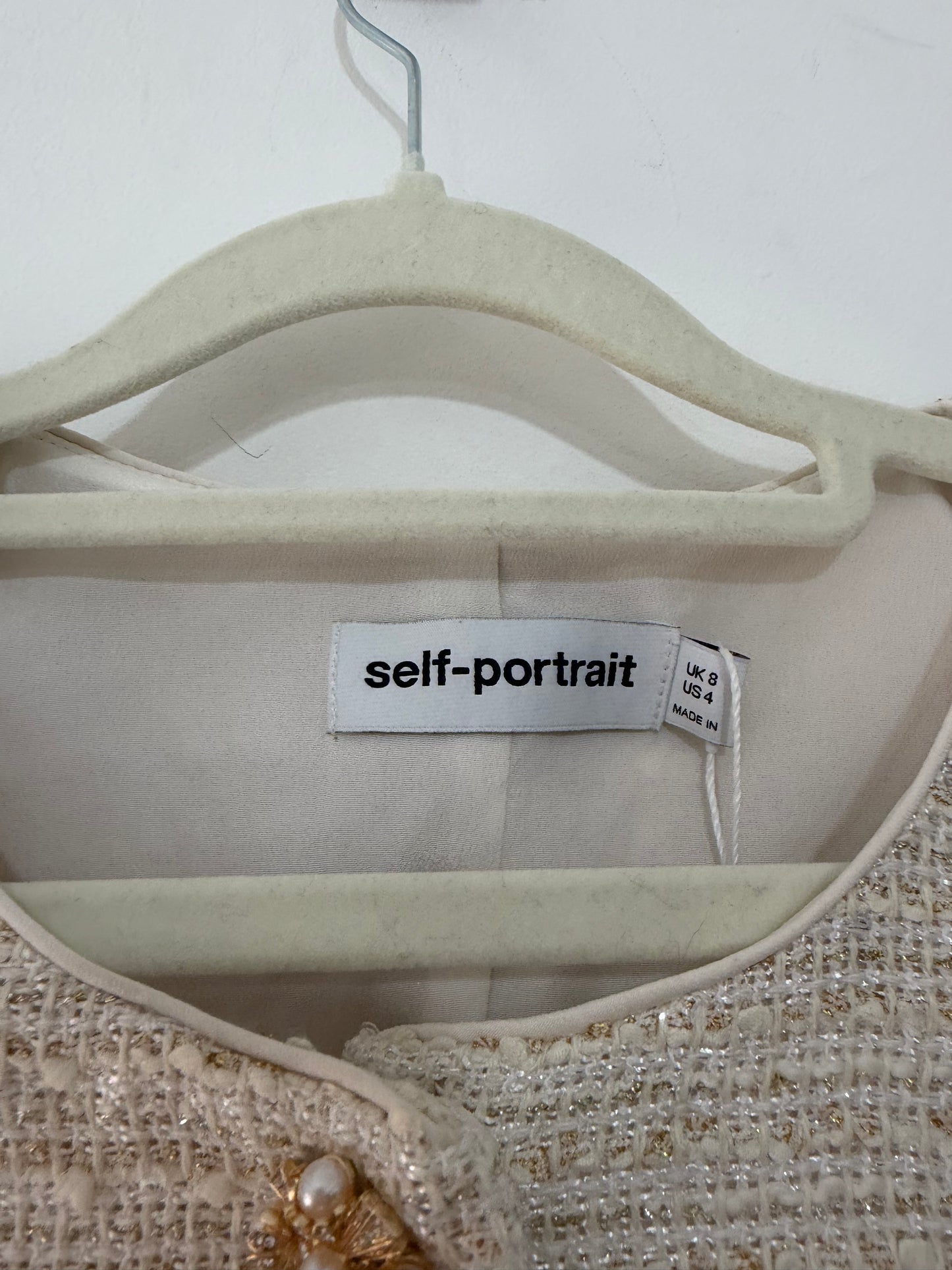 Preloved, Cream Self-Portrait Dress, UK 8