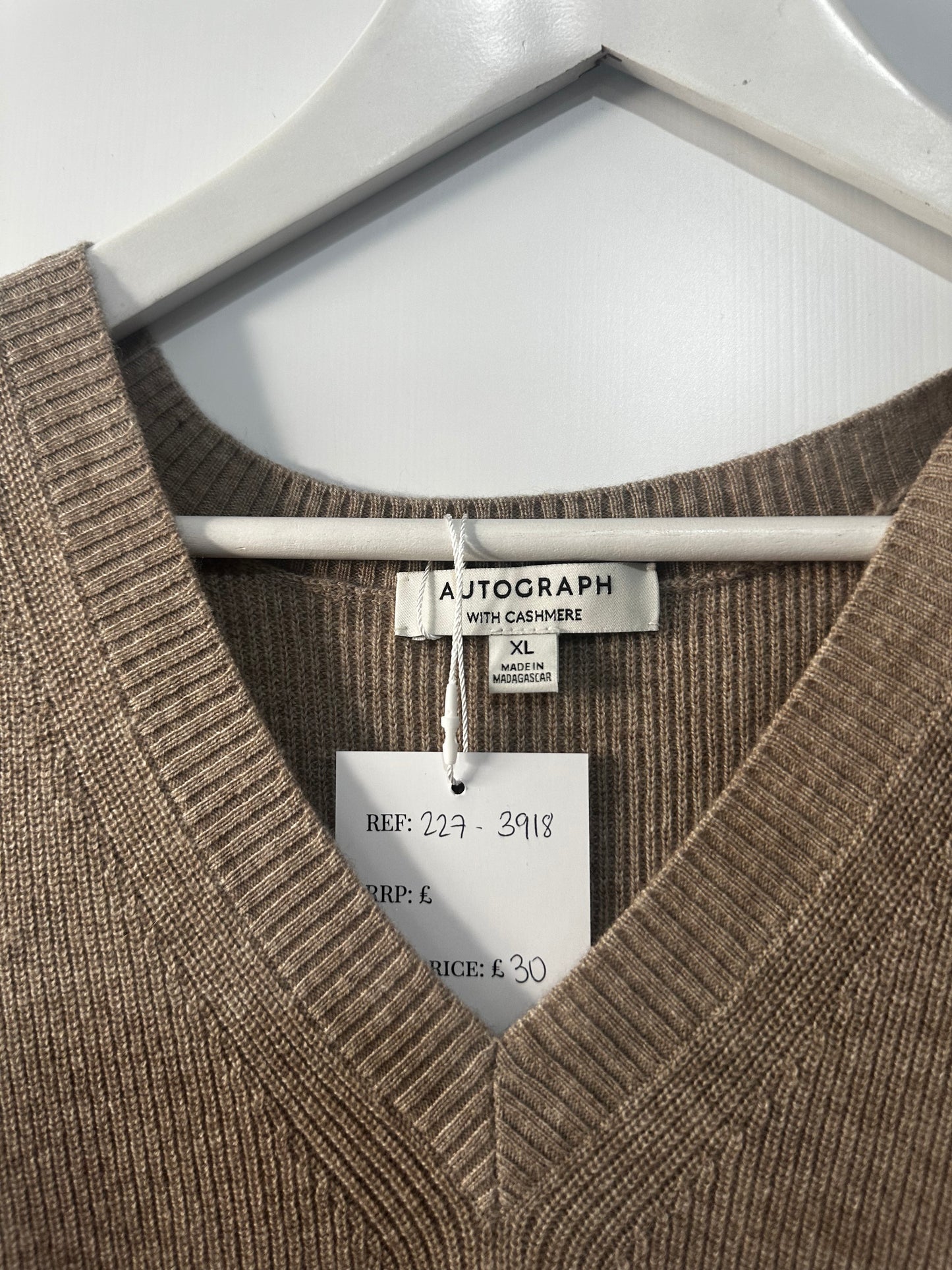Brown Autograph Cashmere Jumper, XL