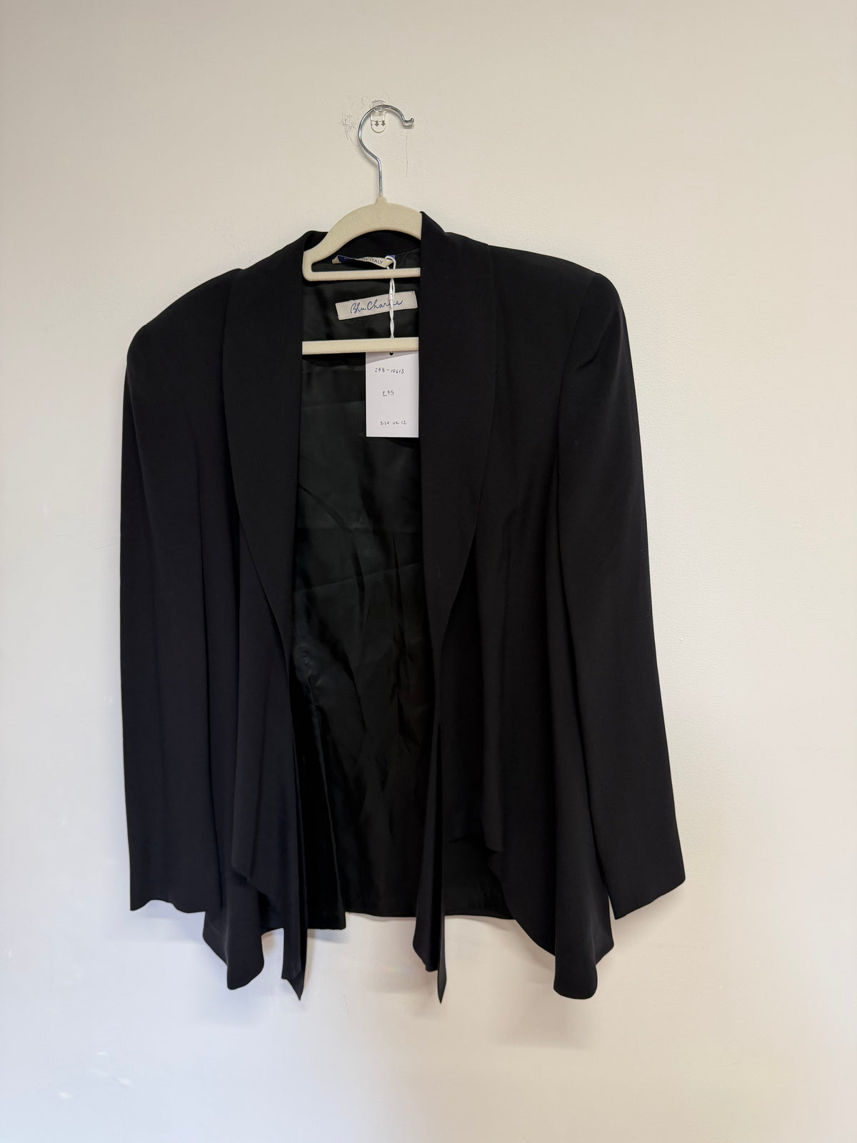 Preloved Blu Charme Blazer Size UK 10 Black