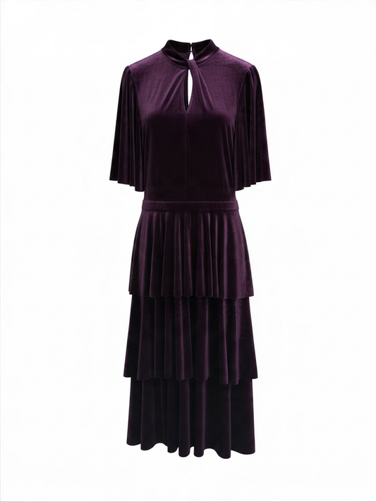 Preloved CWD Dress Size 14 (Size 12-14) Purple Velvet