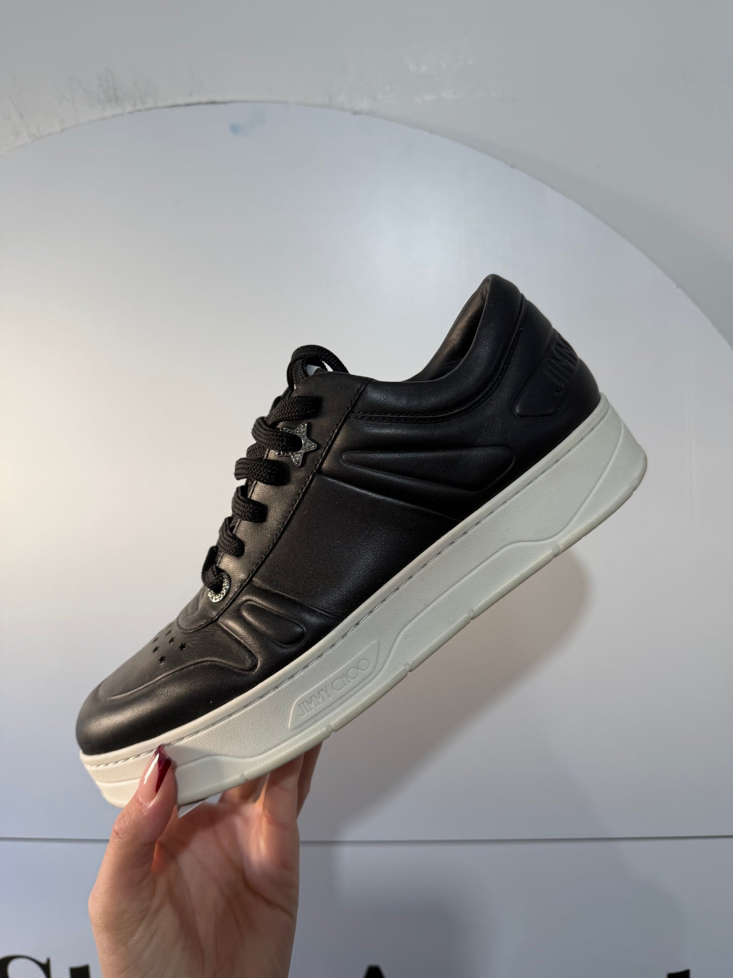 Black & White Jimmy Choo Trainers, Euro 40 UK 7