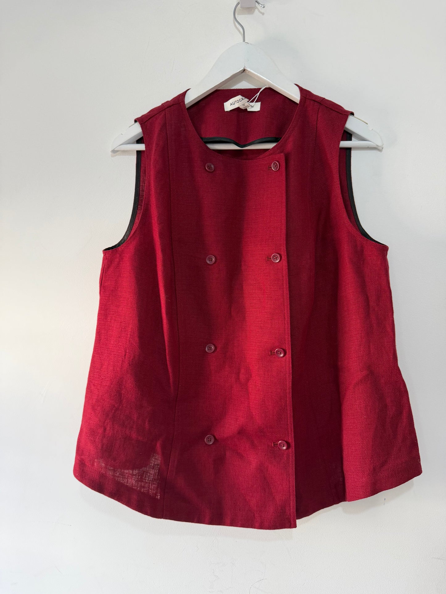 Preloved Burgundy Autograph Waistcoat, 12