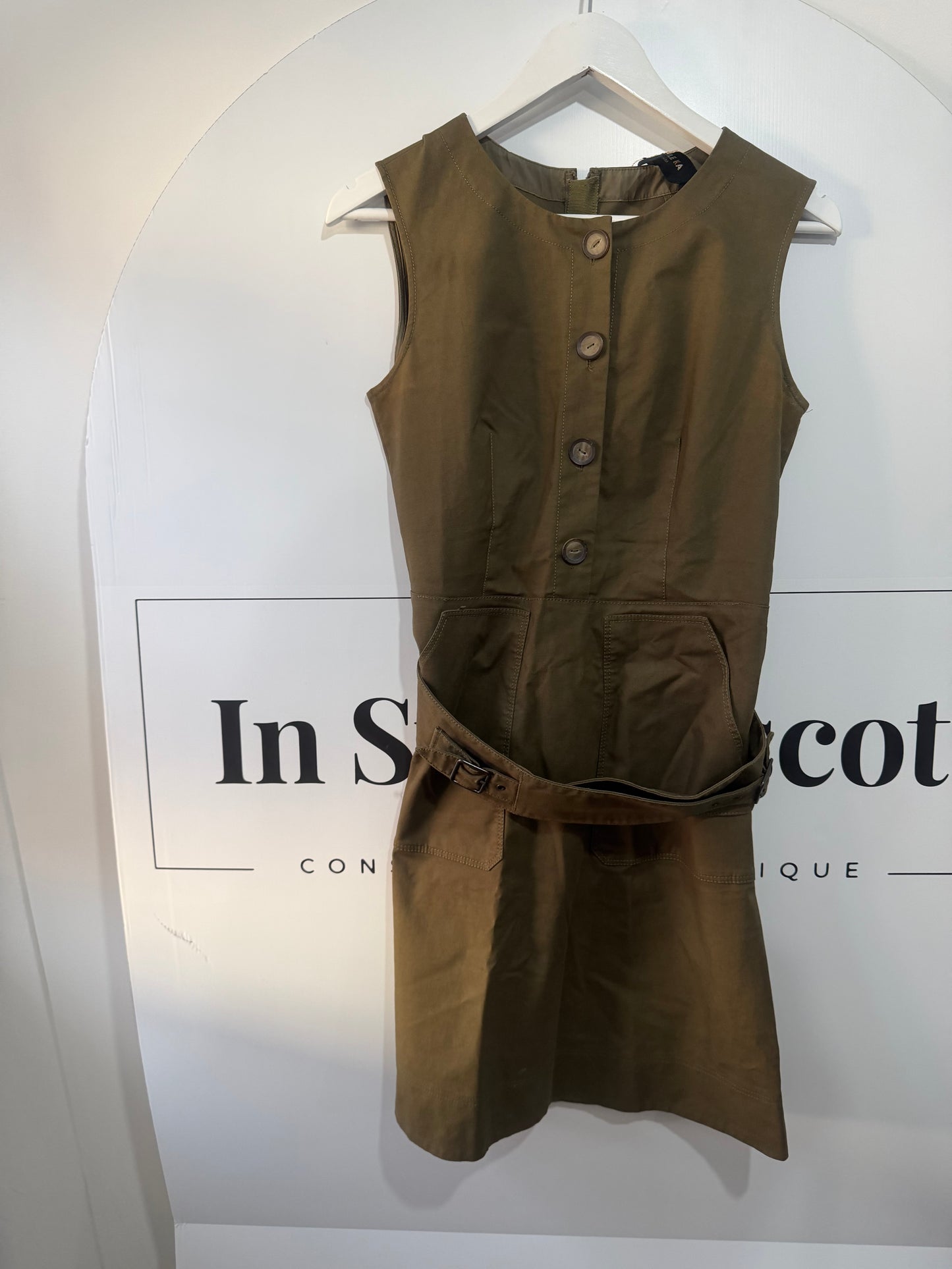 Khaki Green Paule Ka Dress, Size 8